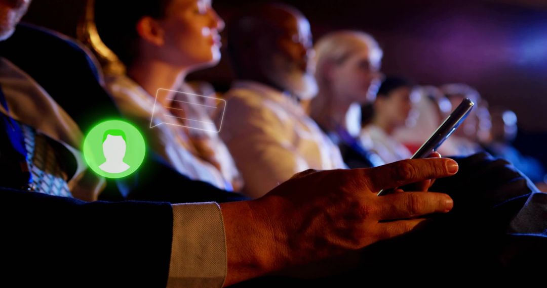 Man Using Smartphone During Professional Conference