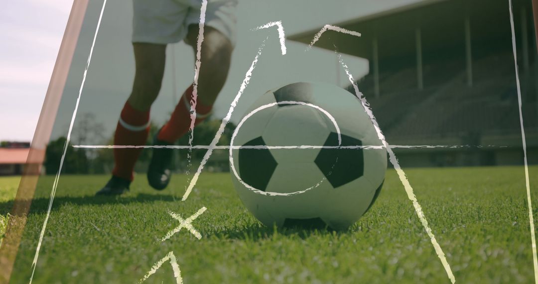 Dynamic Game Strategy in Football with Digital Graphics Overlay