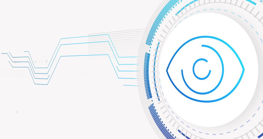 Eye Symbol with Digital Network Connections Conceptual Art