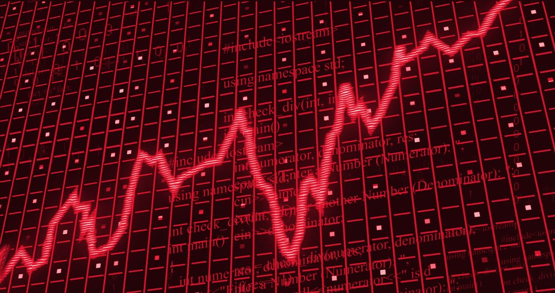 Digital Visualization of Economic Slumpflation Concept