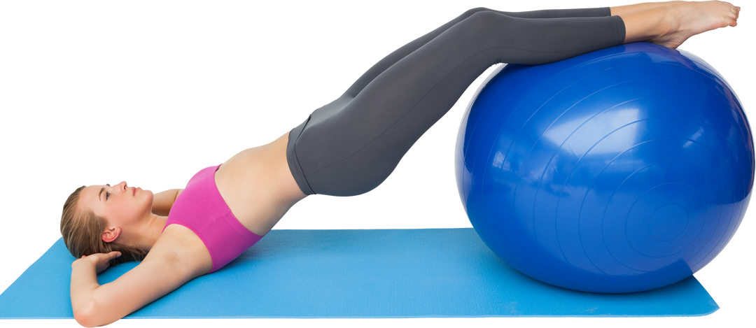 Transparent Fitness Exercise with Stability Ball - Download Free Stock Images Pikwizard.com