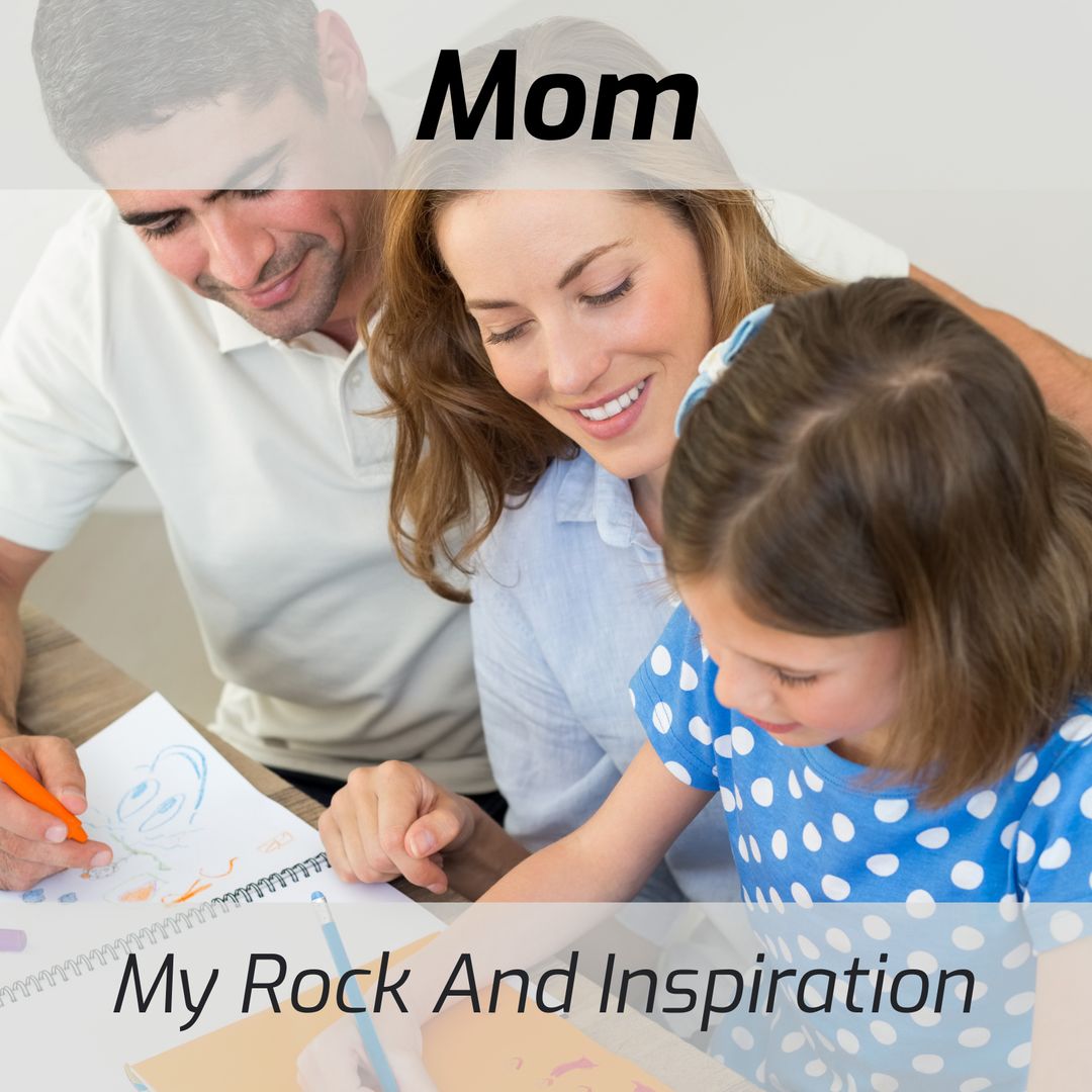 Mother's Day Celebration with Family Drawing Together