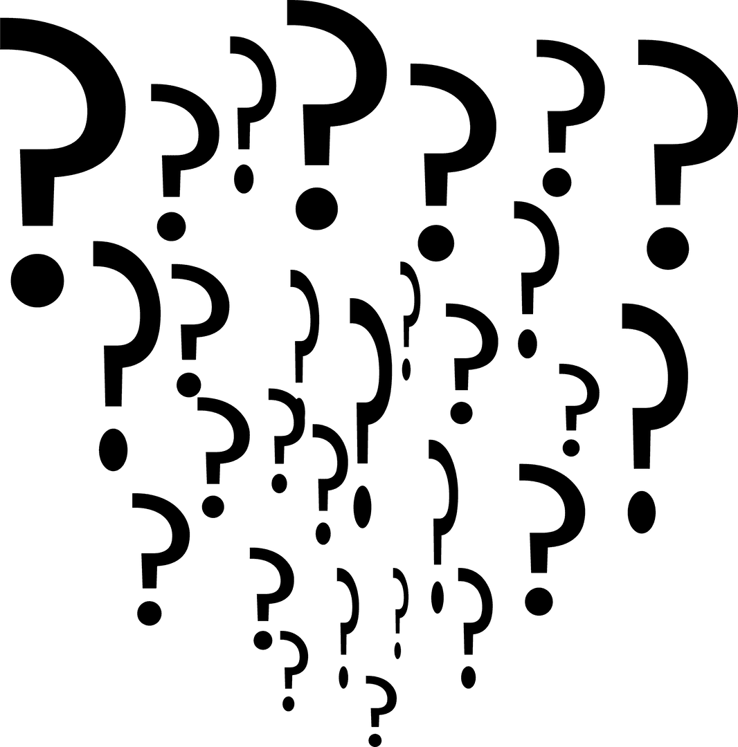 Black Transparent Question Mark Vector Icon