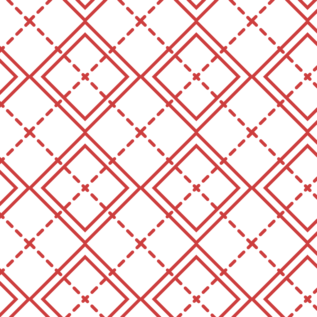 Geometric Red Shapes Pattern on Transparent Background