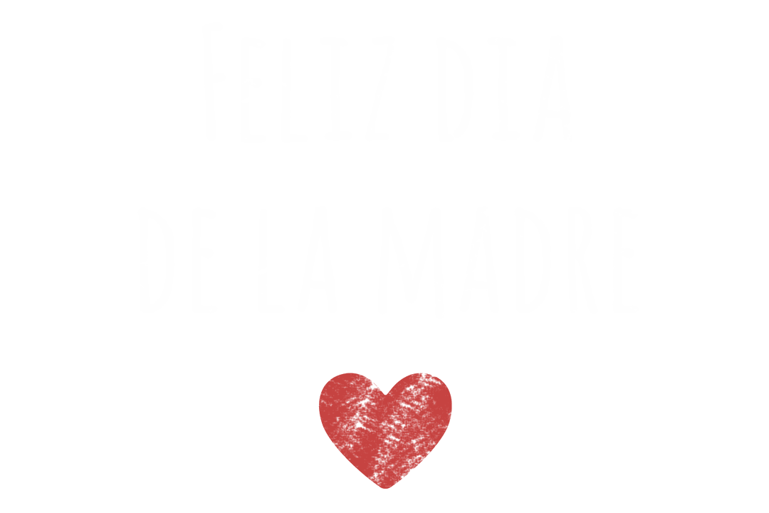 Feliz Dia de la Madre Text on Transparent Background