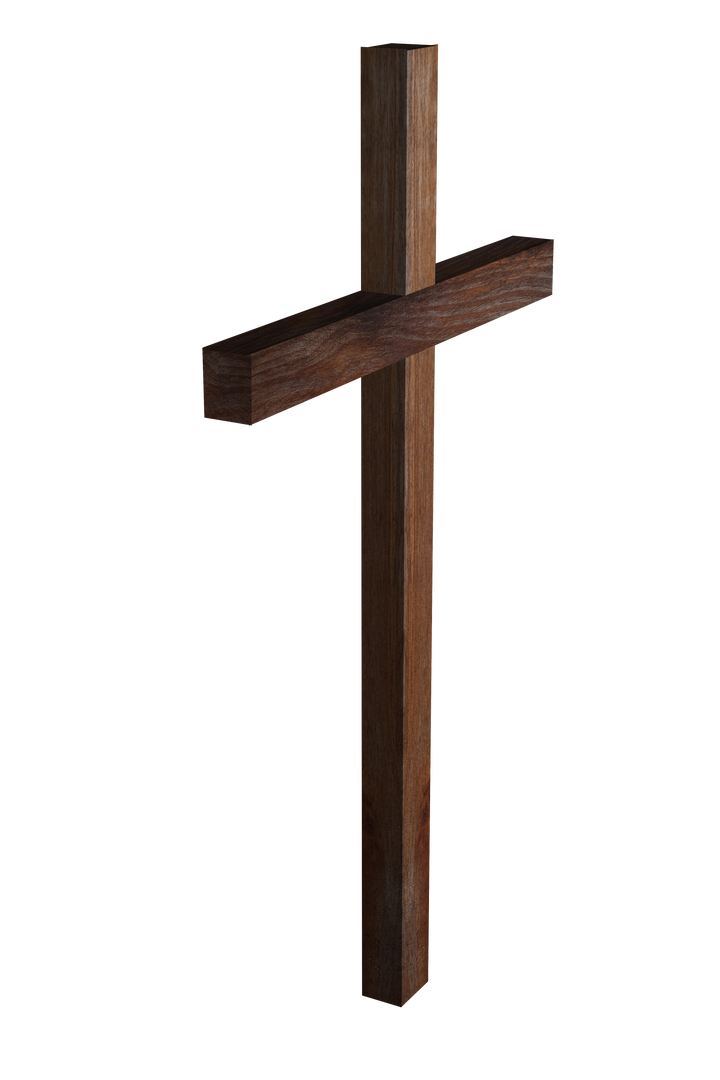 Transparent Wooden Cross 3D with Rustic Finish - Download Free Stock Images Pikwizard.com