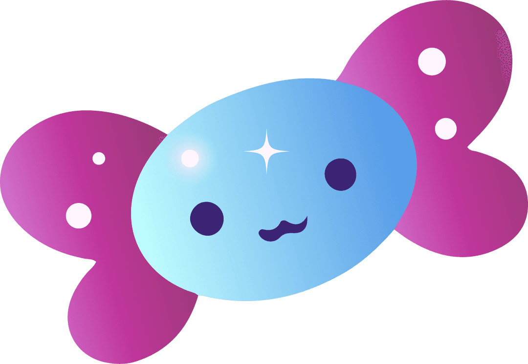 Whimsical Candy with Gradient Wrappers on Transparent Background