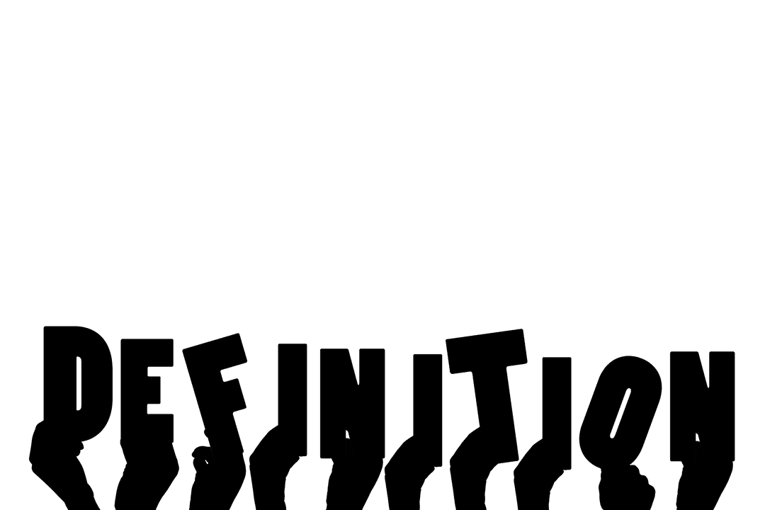 Transparent Illustration of Hands Holding Definition Text