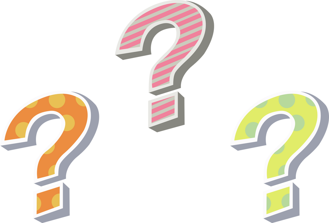 Colorful Question Mark Illustration with Transparent Background - Download Free Stock Images Pikwizard.com