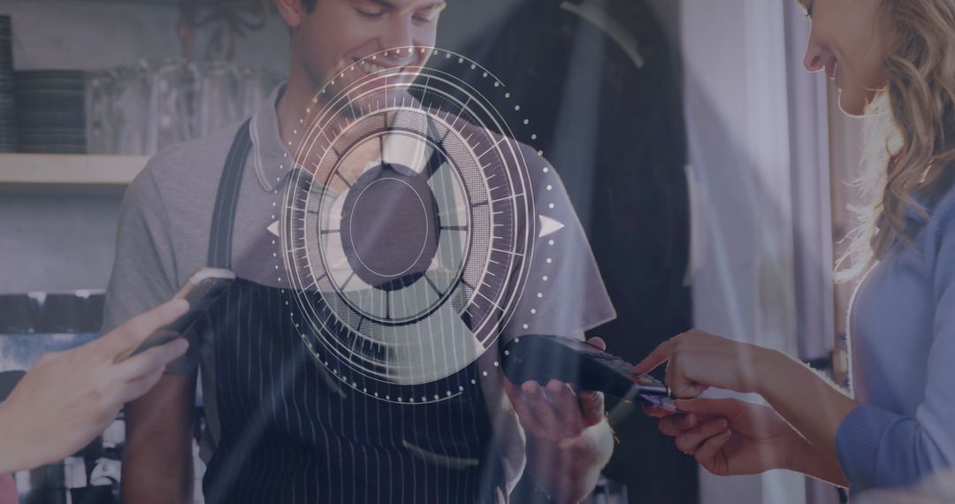 Digital Payment Interaction with Virtual Interface Overlay