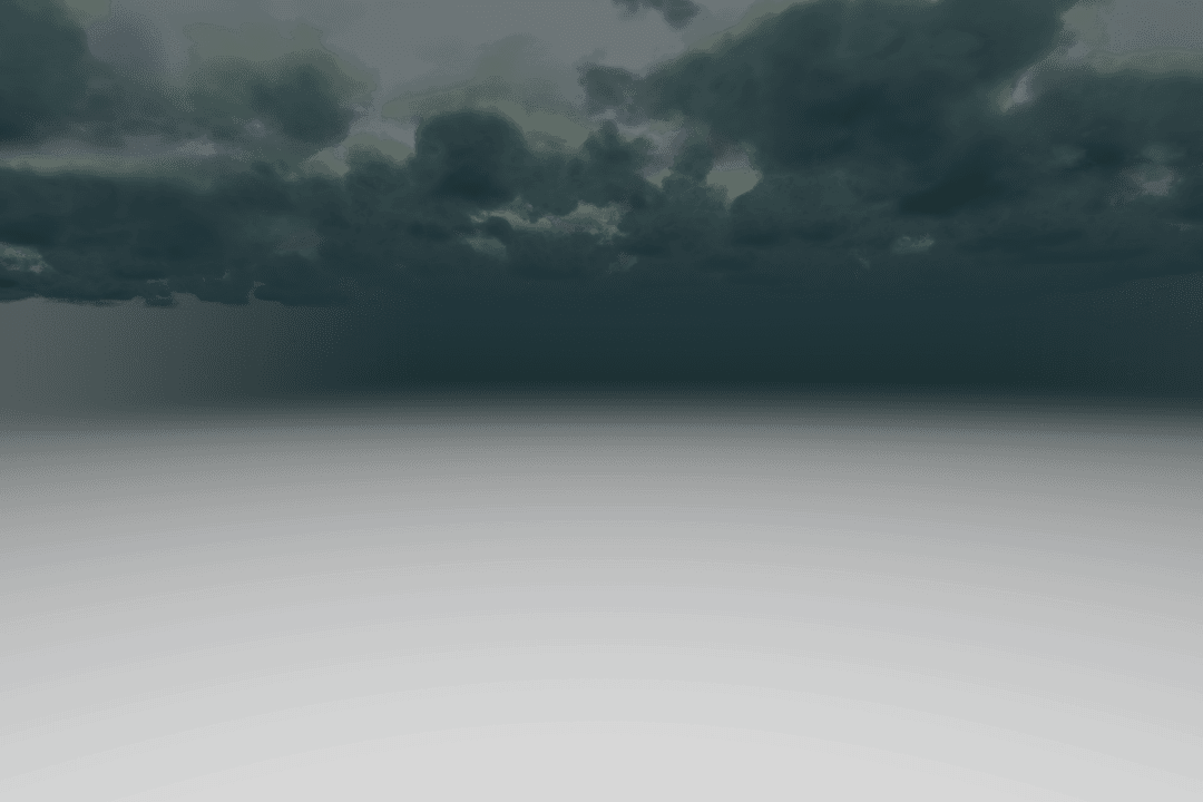 Dramatic Dark Cloudy Sky with Transparent Background for Designers