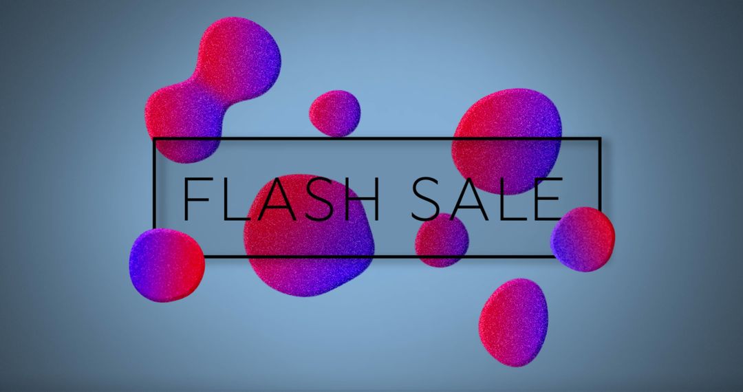 Vibrant Flash Sale Promotion Graphic with Floating Shapes