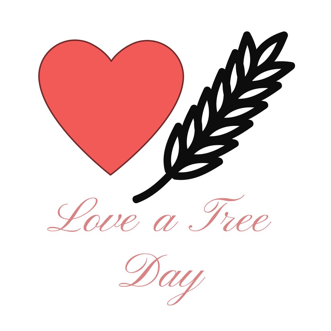 Heart Leaf Design Celebrating Love a Tree Day