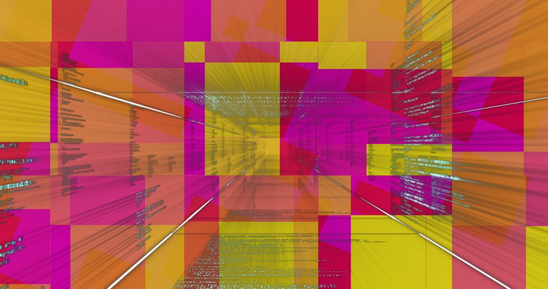 Abstract Digital Data Processing with Colorful Squares