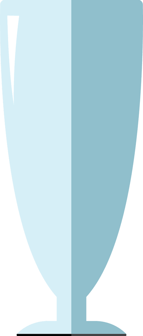 Transparent Blue Trophy Goblet for Competitions or Achievements