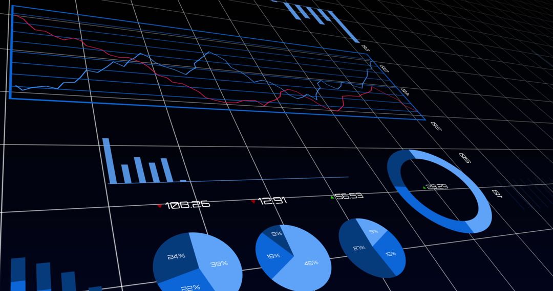 high-tech data processing with graphs and charts - Free Images, Stock Photos and Pictures on Pikwizard.com