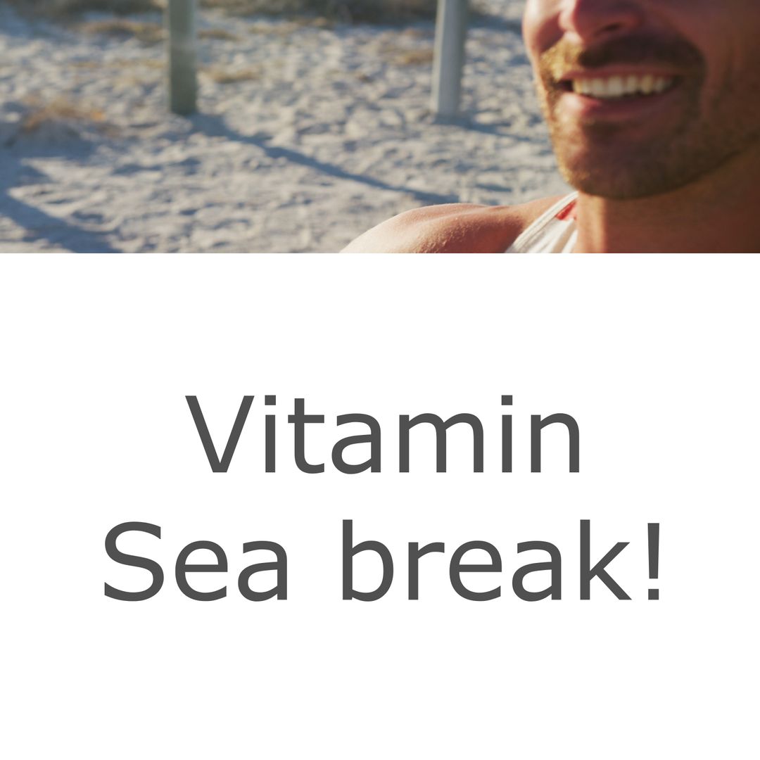 June Bank Holiday with Caucasian Man on Beach