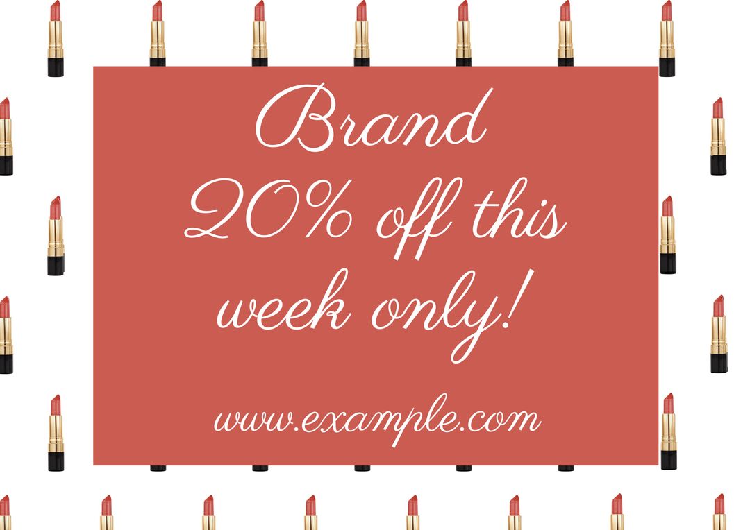Stylish Lipstick Sale Promotion with Retro Design
