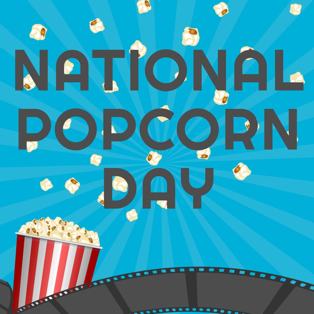 Celebrating National Popcorn Day with Movie Theme - Download Free Stock Templates Pikwizard.com