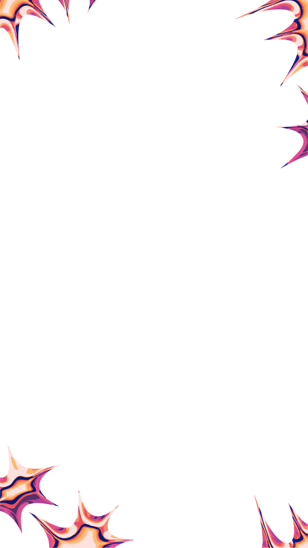 Vibrant Gradient Starbursts on Transparent Background with Copy Space