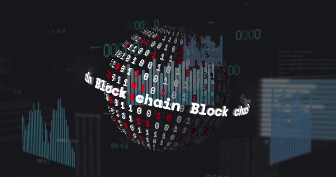 Abstract Globe with Blockchain and Data Concept - Free Images, Stock Photos and Pictures on Pikwizard.com