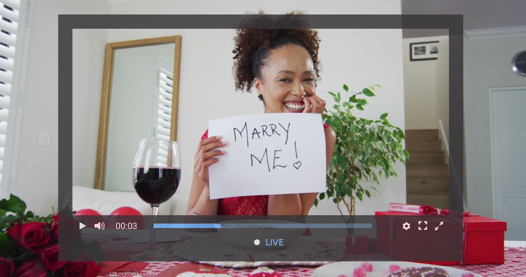 Romantic Online Proposal During Video Call