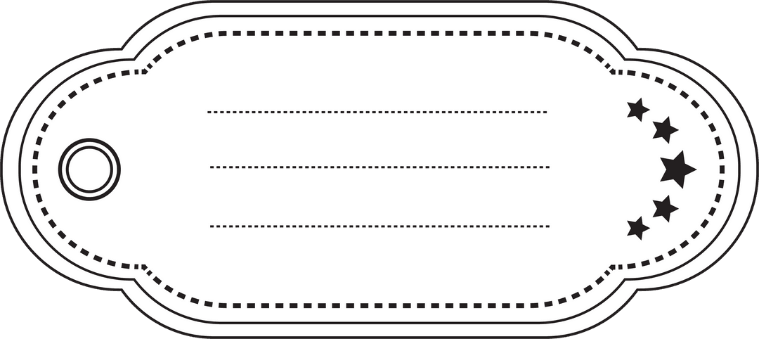 Blank Label Tag Illustration on Transparent Background