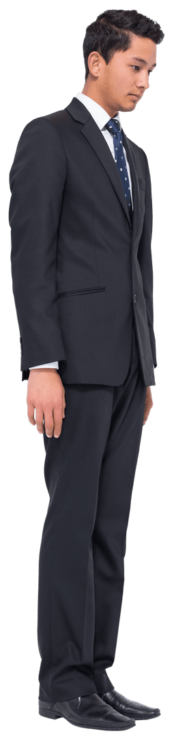 Transparent Background: Confident Biracial Businessman in Suit