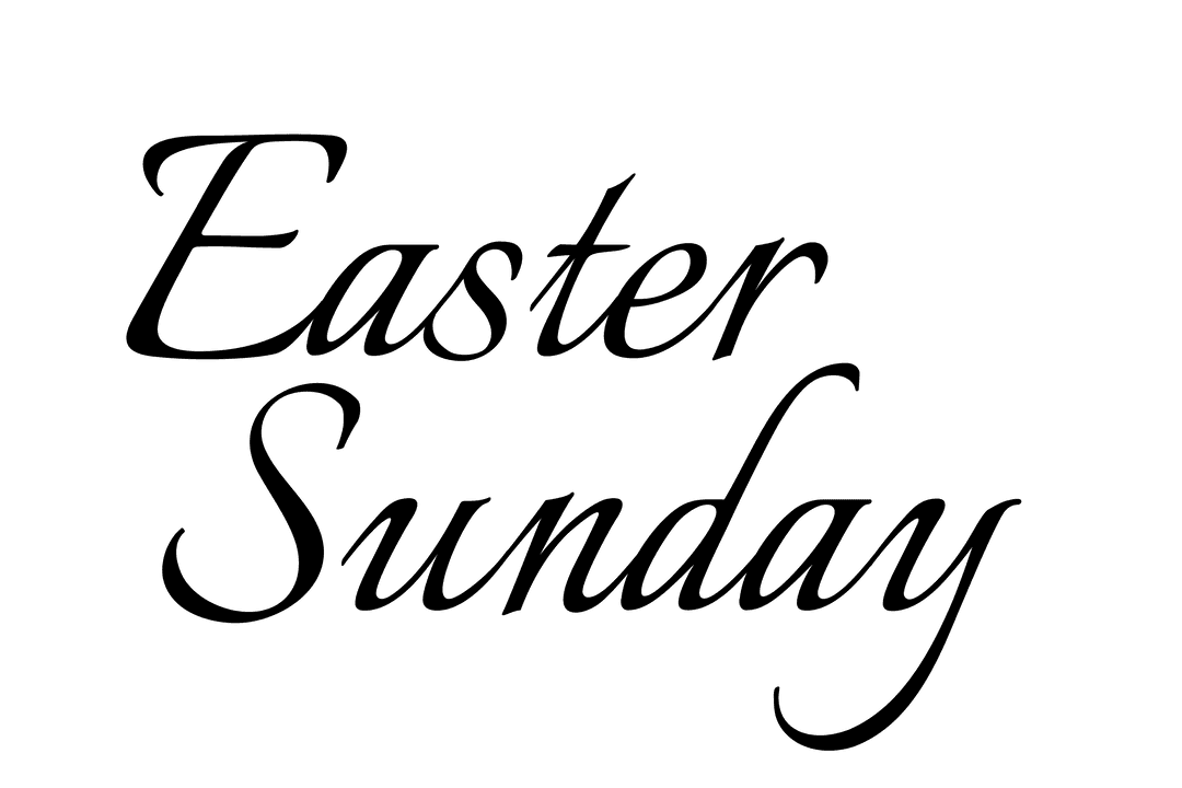 Creative Easter Sunday Text on Transparent Background Illustration