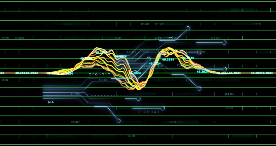Innovative Digital Analysis Waveform with Futuristic Interface