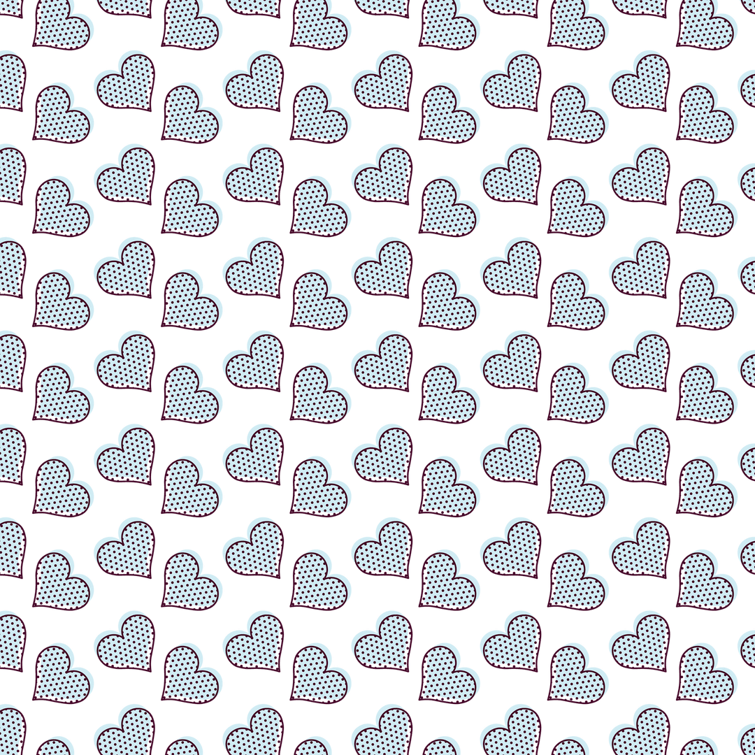 Transparent Digital Spotted Hearts Pattern for Design Projects