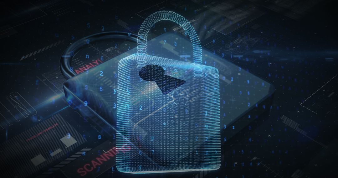 Holographic Padlock with Encryption Code for Cybersecurity Protection