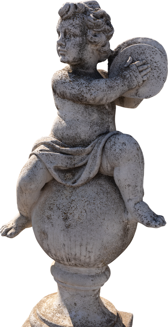 Ancient Classical Weathered Cherub Sculpture on Transparent Background - Download Free Stock Images Pikwizard.com