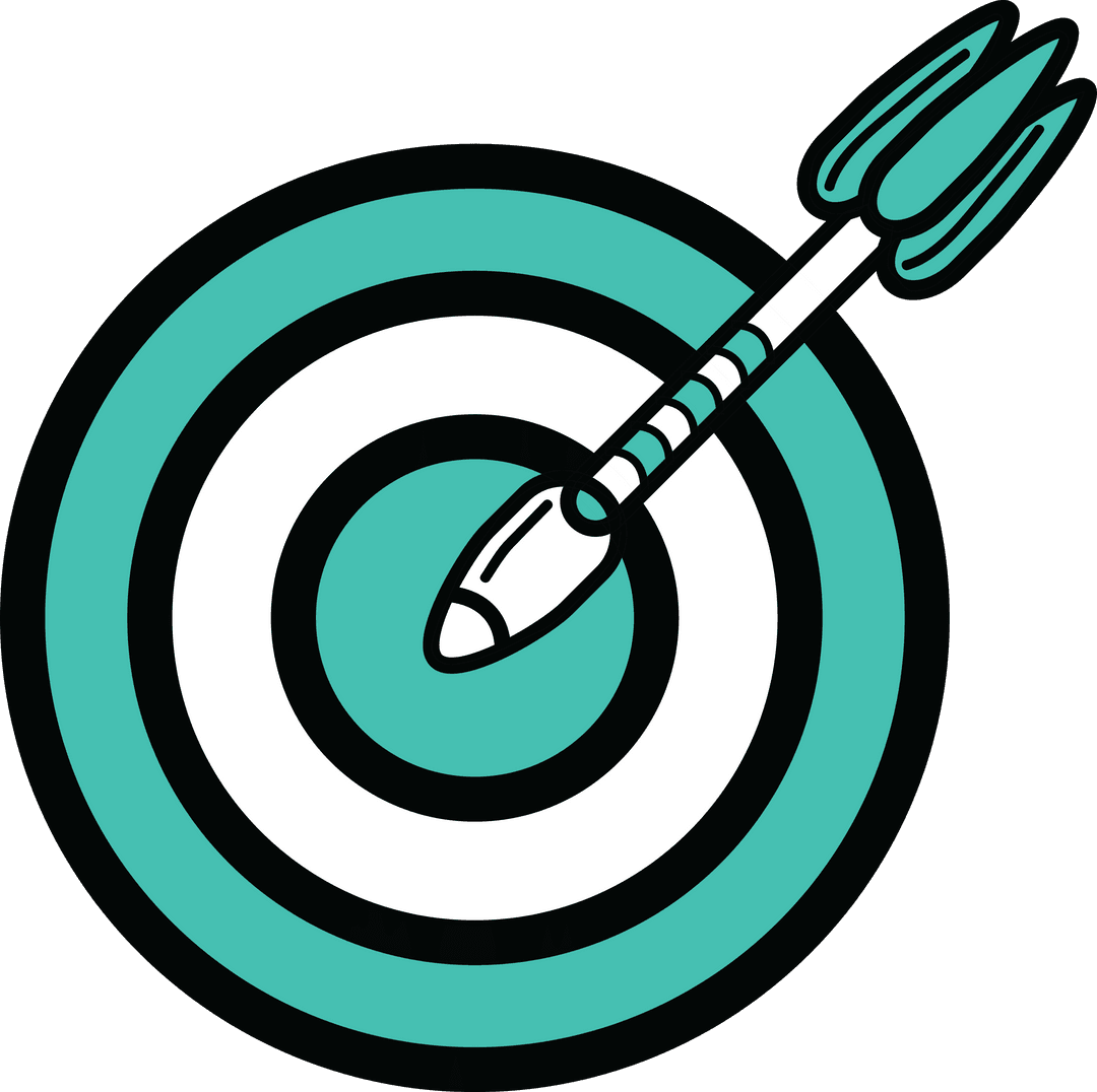 Simplistic Achievement Target Shield Vector on Transparent Background