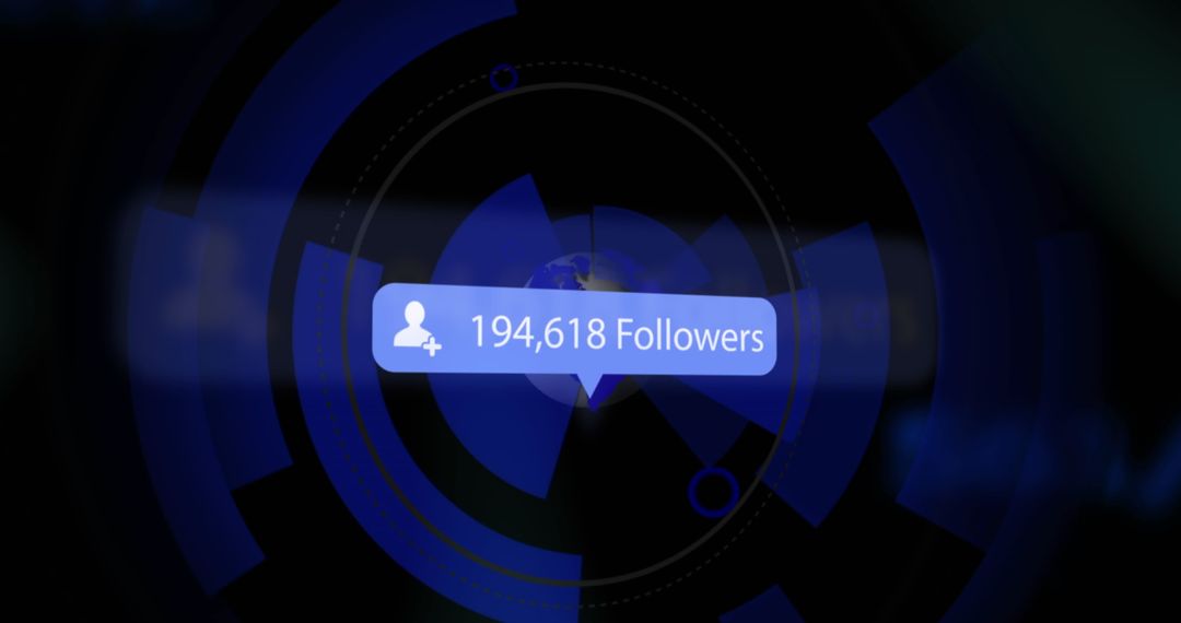 Digital Social Media Notification with Follower Count