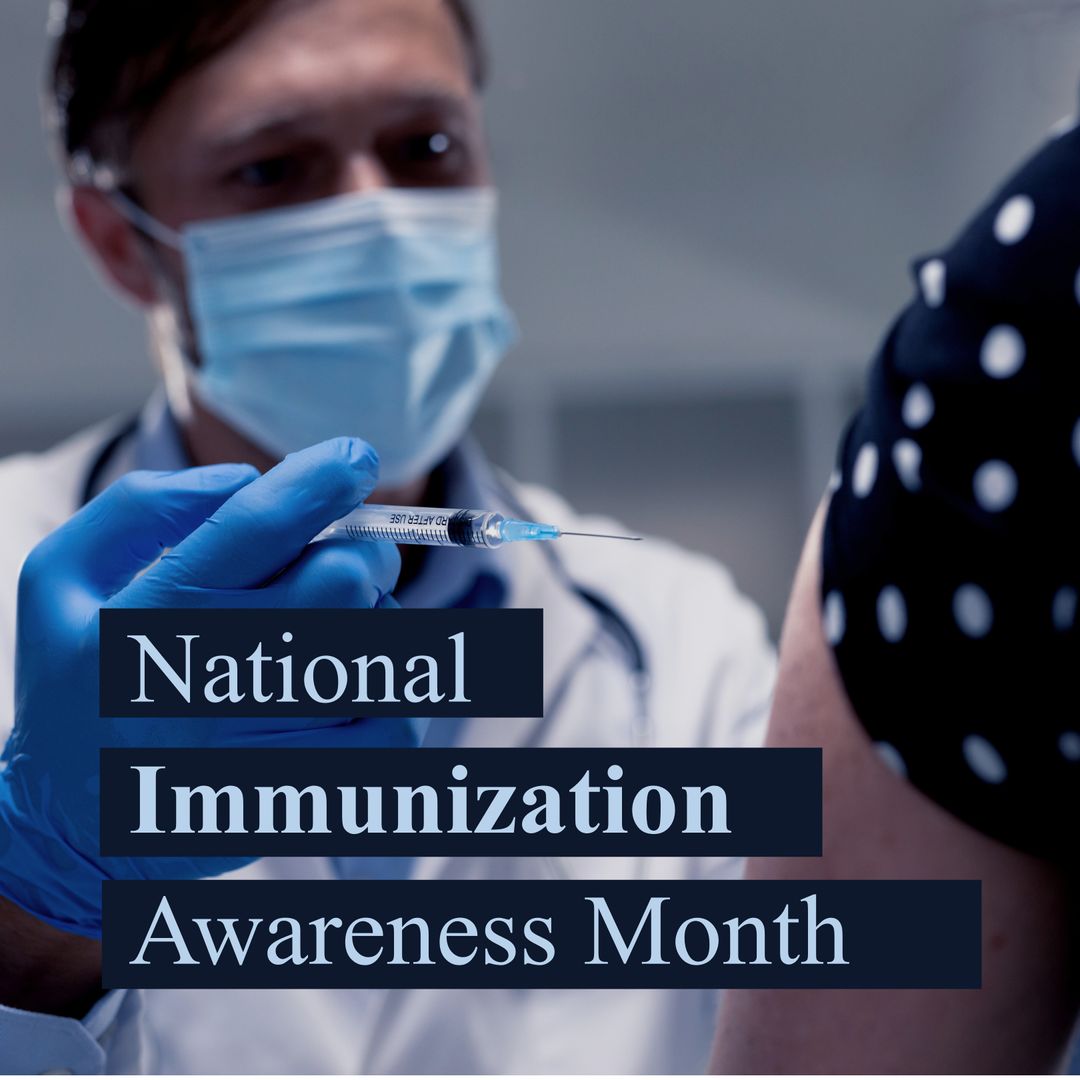 National Immunization Awareness Month with Doctor Administering Vaccine - Download Free Stock Templates Pikwizard.com