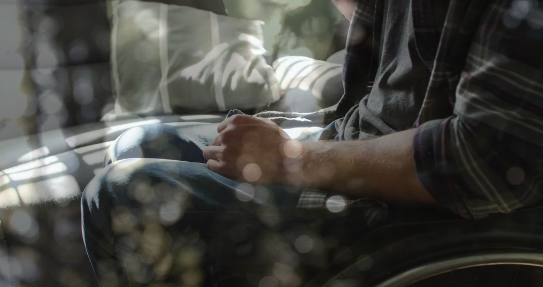 Sunlit Reflection on Person in Wheelchair Discussing Inclusion