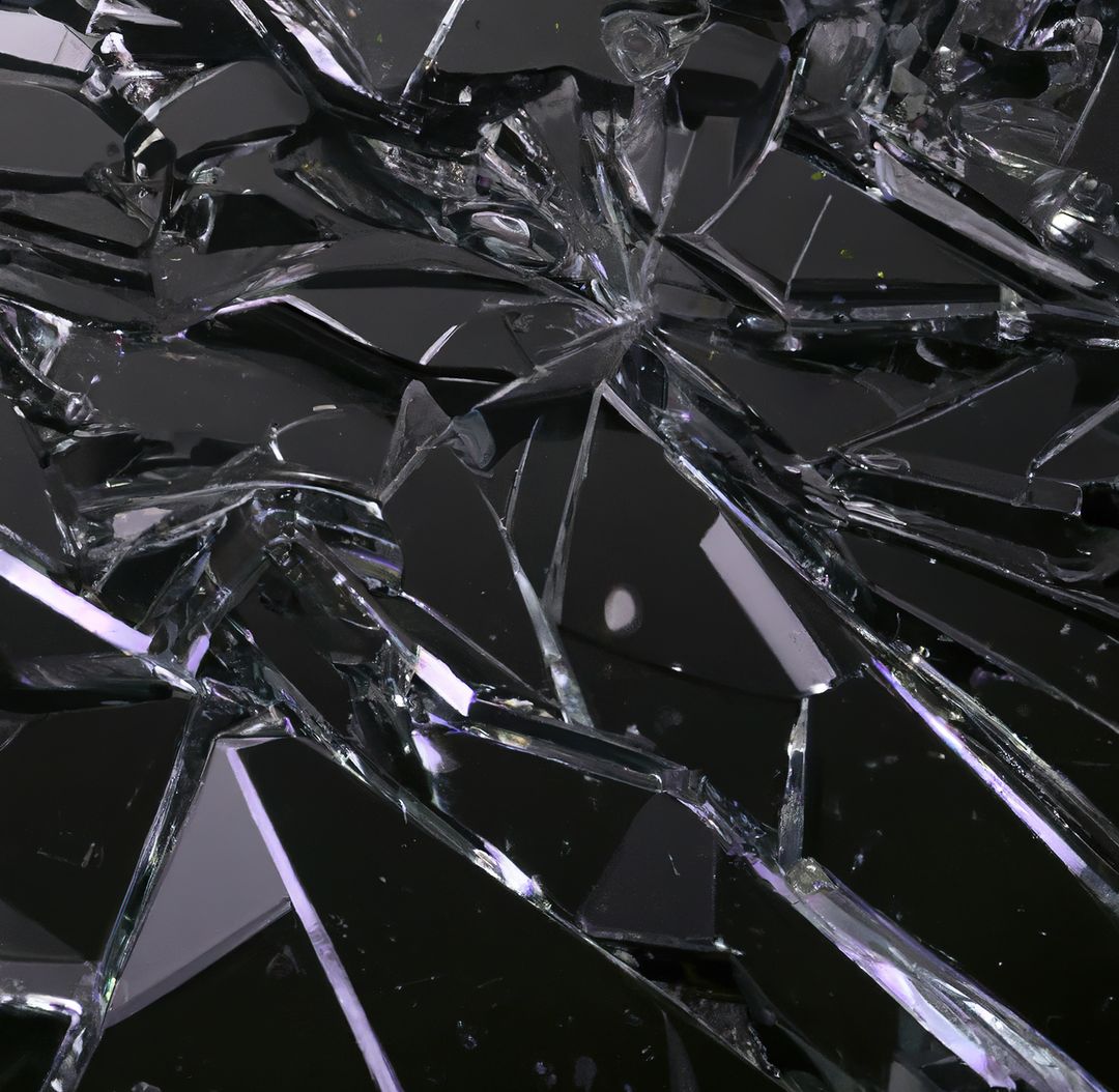 Close up of shattered glass created using generative ai technology - Free Images, Stock Photos and Pictures on Pikwizard.com