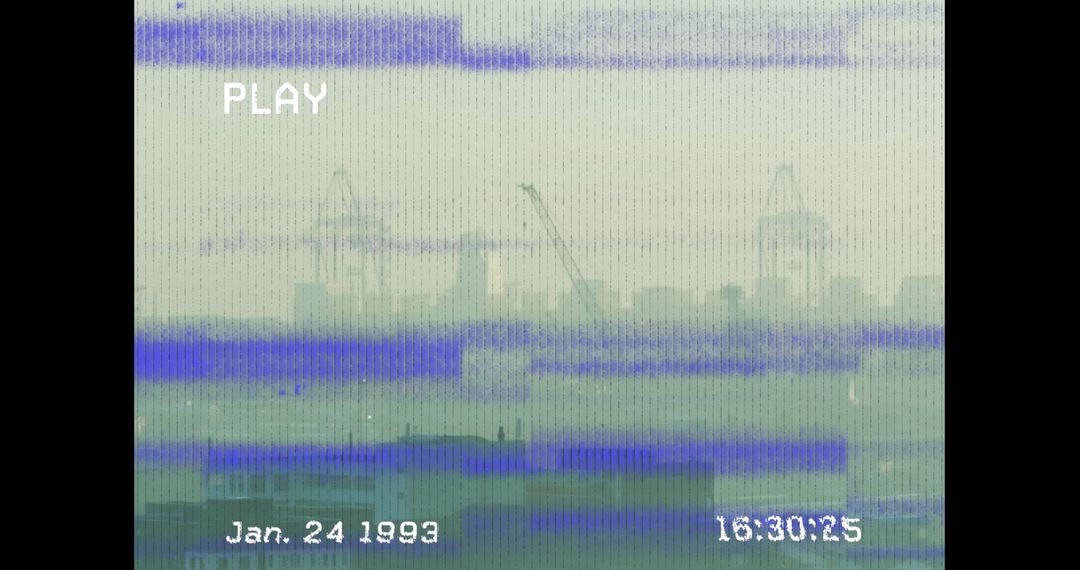 Retro VHS Visual Screen Glitch Overlay