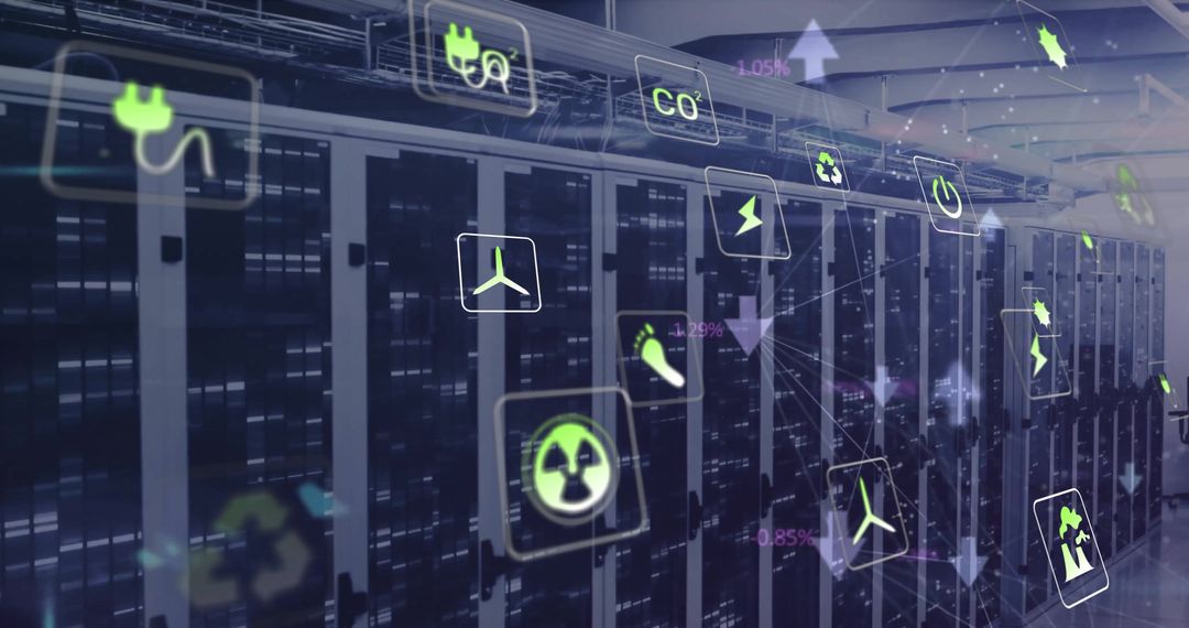 Eco-Friendly Technology and Sustainable Data Processing Concept