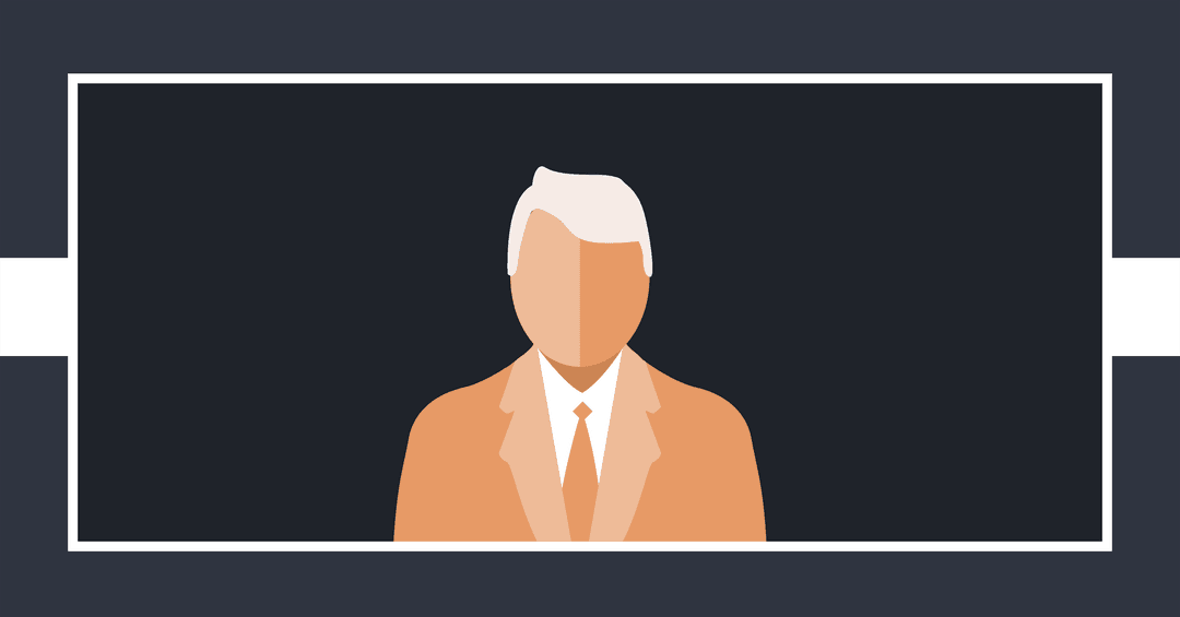 Transparent Businessman Icon Illustration on Screen