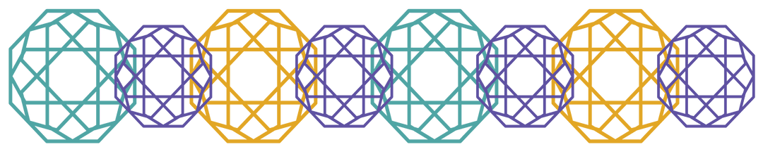 Colorful Geometric Pattern on Transparent Background