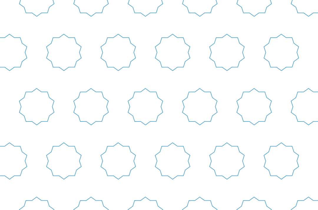 Blue Geometric Pattern of Shapes on Transparent Background