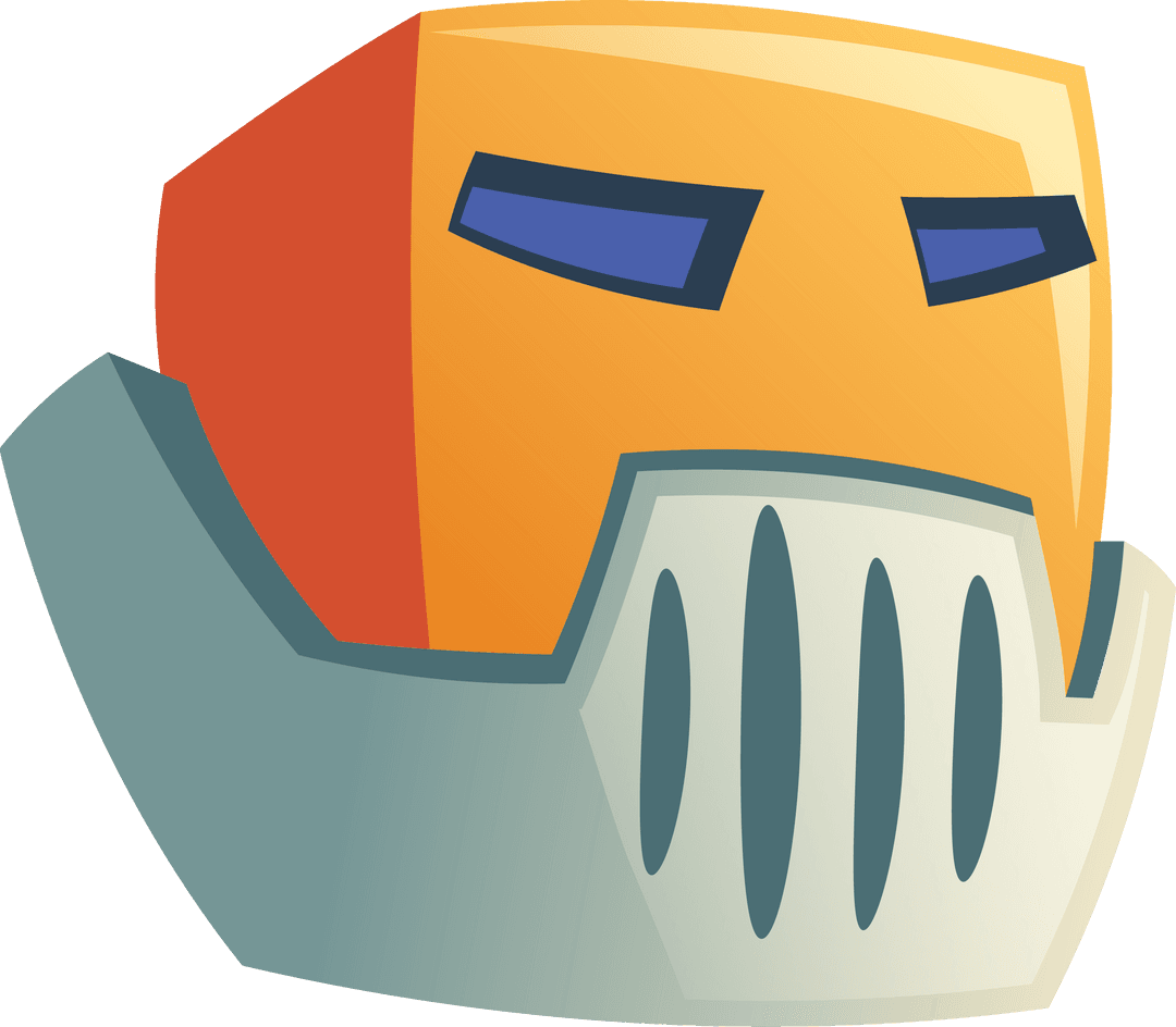 Medieval Knight Helmet Icon on Transparent Background