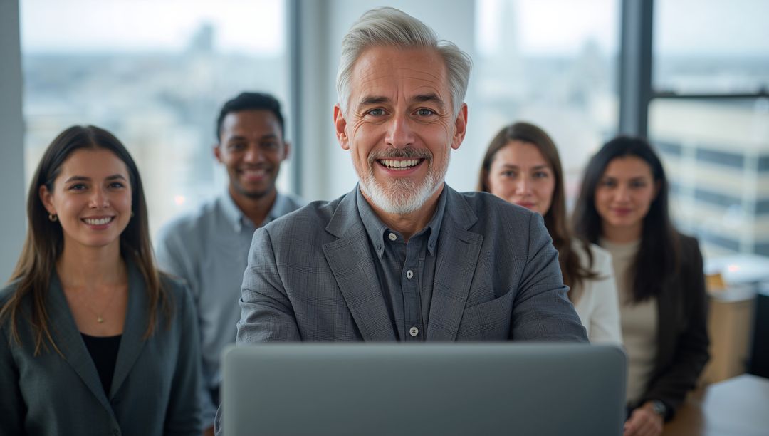 Senior Executive Leading Conference Room Team Presentation