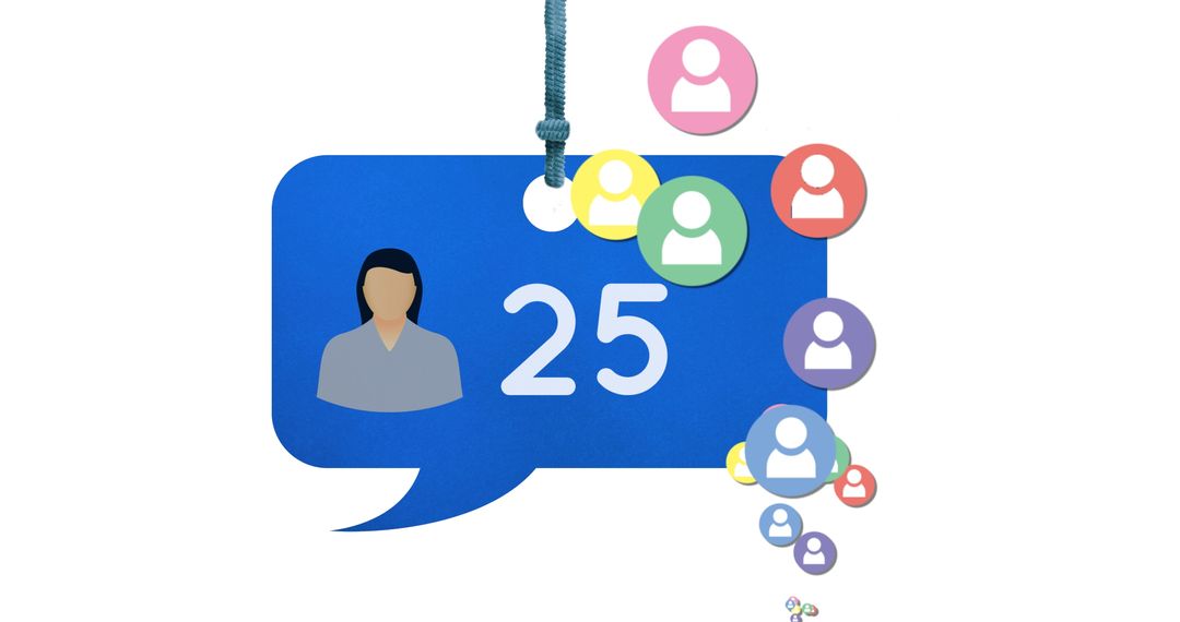 Colorful Friend Request Notification Concept