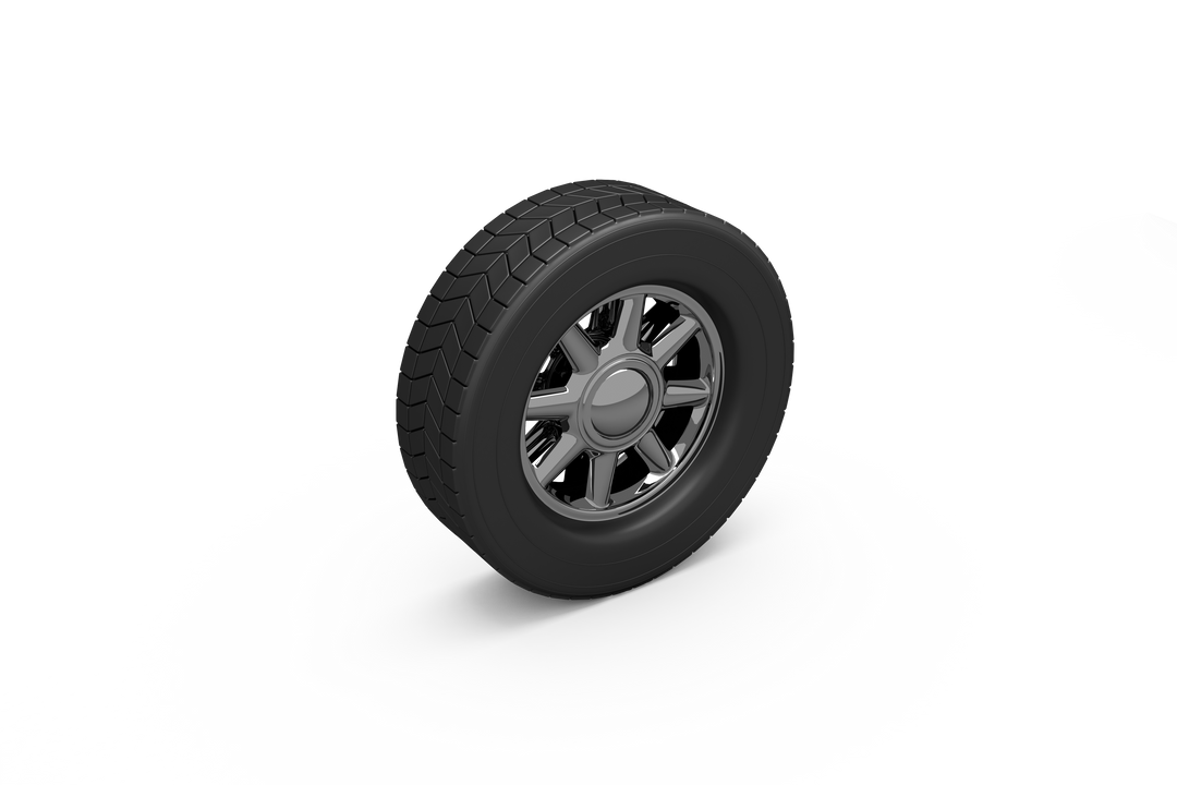 Transparent Digital Illustration of Black Wheel with Tire Isolated - Download Free Stock Images Pikwizard.com