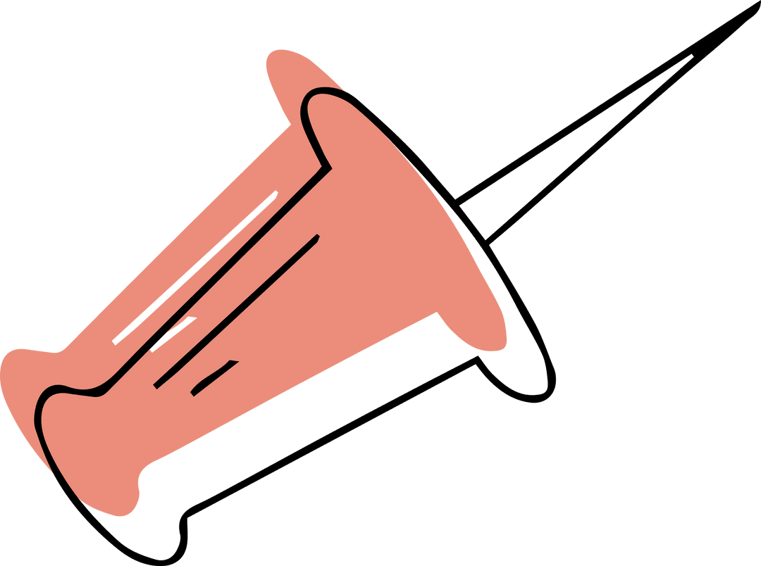 Transparent Healthcare Syringe Illustration with Clean Design