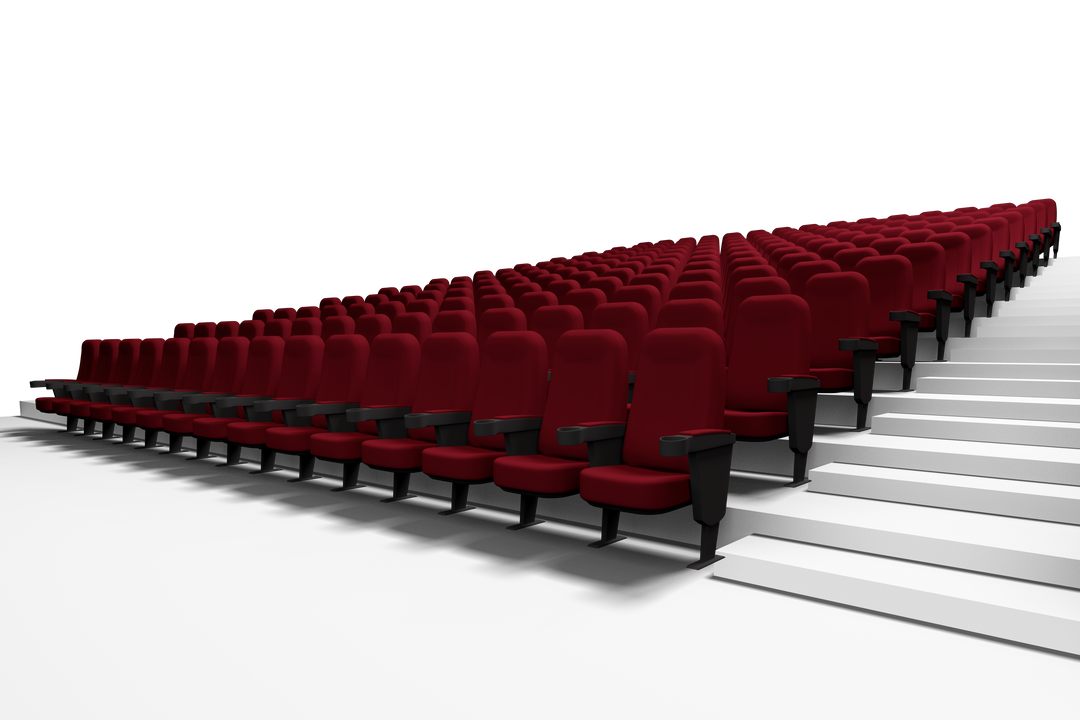 Transparent Rows of Red Theater Seats in Modern Dark Auditorium - Download Free Stock Images Pikwizard.com