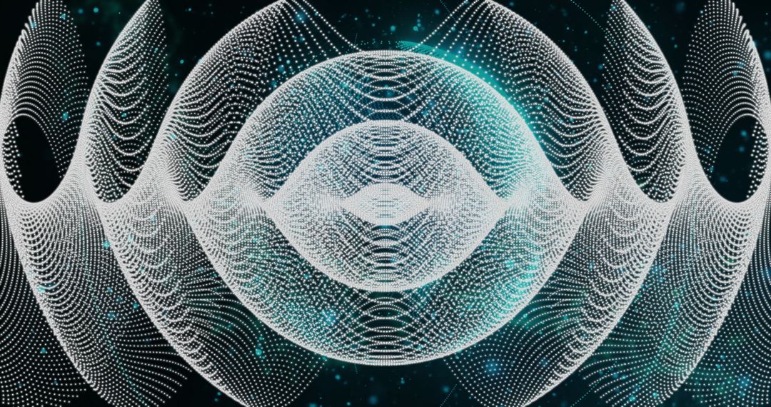 Futuristic Waves and Digital Patterns in Abstract Form